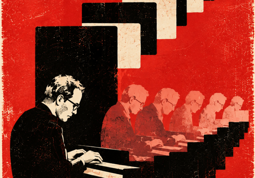 Pianistas en repetición escalonada